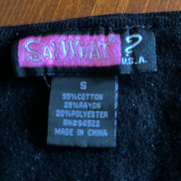 Say What? Size S Black Cropped Cardigan Sweater Size Small - Picture 5 of 8